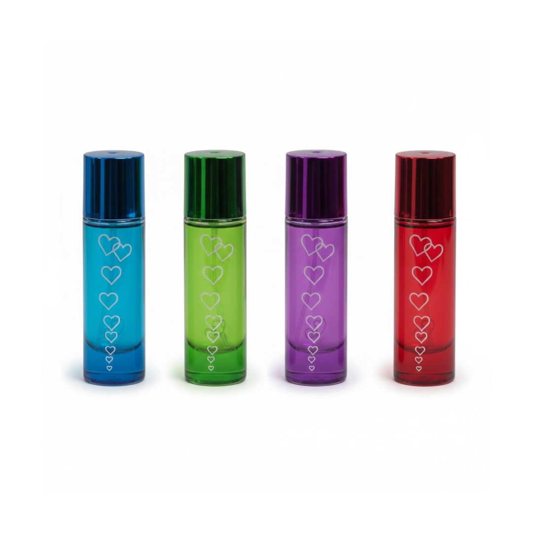 Envase Cilindrico Corazones - 30ml